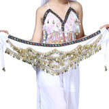 1PC New Style Belly Dance Belt Newest Multi-color Glass Silk Velvet Dancing Belt Scarf Crystal BellyDance Waist Chain Hip Scarf