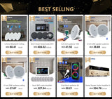 Altavoz inalámbrico portátil de gran potencia, barra de sonido estéreo, subwoofer, altavoces de graves potentes, caja de sonido, micrófono, radio FM y compatible con Bluetooth.