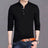 Unicolor Pullover Gym Mens Polo Shirts 100℅ Cotton Plain Male Sweatshirts Quotes Long Sleeve Regular Fit Designer Korean Autumn - Lootquake