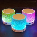 Mini altavoz Bluetooth inalámbrico con LED, tarjeta TF, subwoofer USB, sonido MP3 portátil, altavoz inalámbrico para teléfono inteligente