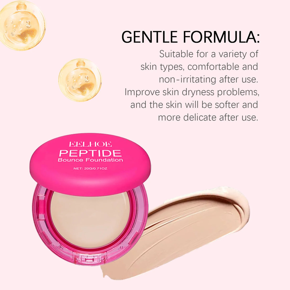 Base de maquillaje impecable EELHOE, resistente al agua, con brillo, control de grasa, cobertura total, maquillaje, cosméticos, iluminador, base facial, 20 g