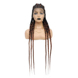 36" Cornrows & Faux Locs Braided Wig | Jumbo Box Braids | Full Lace | Synthetic Hair | Black Women