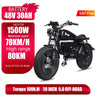 ZPW Black Warrior - Bicicleta eléctrica de carretera para adultos, 1500 W, 48 V, 60 Ah, 20 pulgadas, todoterreno, neumáticos anchos