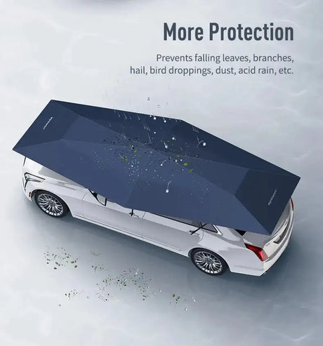 Car Umbrella Semi-Automatic Awning Tent Auto Smart Insulated Cover Outdoor Waterproof Folded Portable Canopy Cover Sun Shade - Lootquake