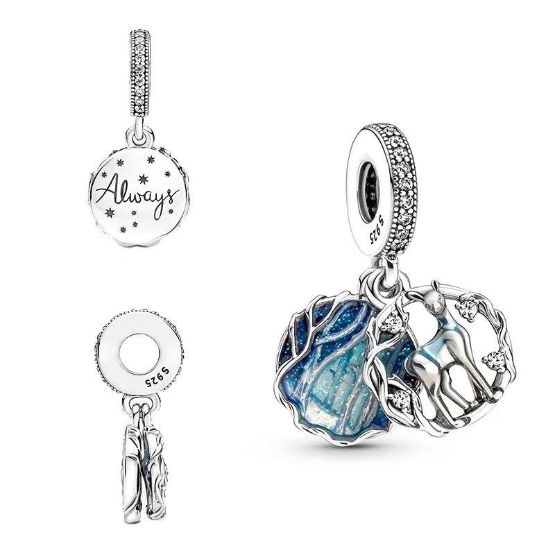 MINISO Charms Beads 925 Sterling Silver For 925 Original Harry 3mm Potter Bracelets Women Pendant DIY Jewelry Make Gifts - Lootquake