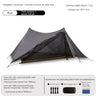 Tienda de campaña para acampar y hacer senderismo al aire libre, sin varillas, de nailon 15D, con pirámide doble A y revestimiento de silicona de doble cara, ASTA GEAR Yun Chuan