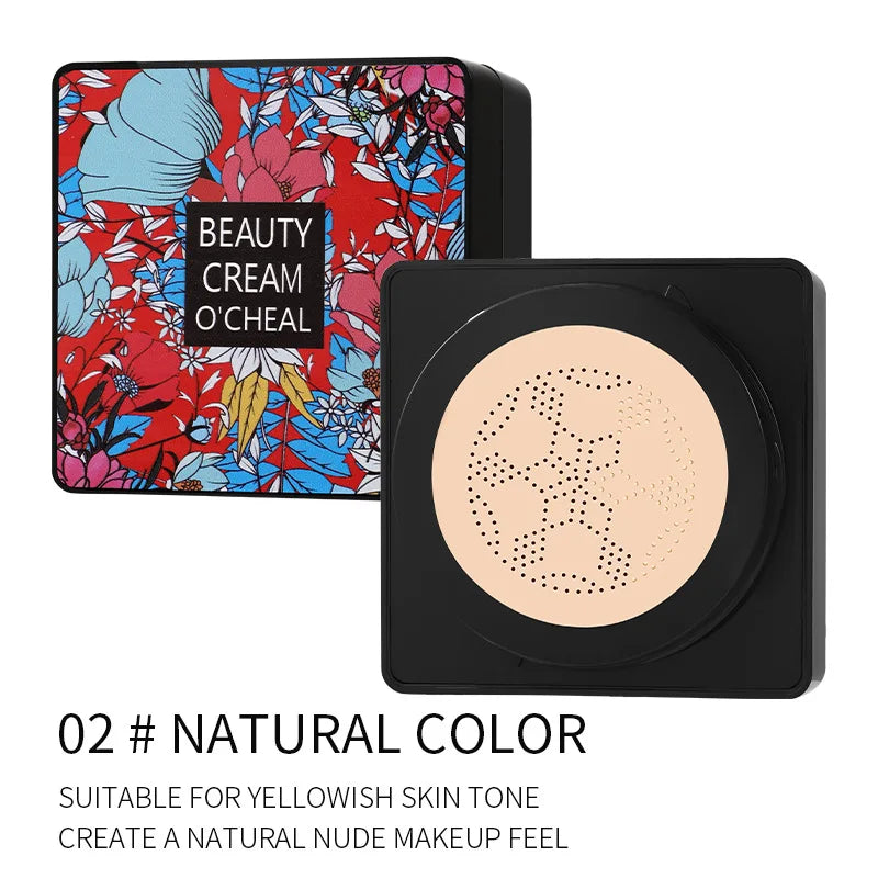 Base de maquillaje Magic Foundation Mushroom Head Air Cushion CC Cream, resistente al agua, iluminadora, base de maquillaje para mujer, maquillaje facial, cosmética coreana.
