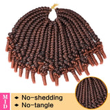 Bob Spring Twist Crochet Hair | Pre-Twisted Passion Twists | Pre-Looped Braids | 6-8 Inch | 20 Strands/Pack