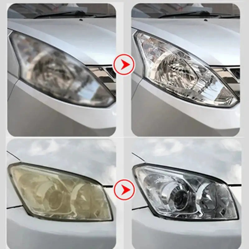 Car Headlight Polish Restoration Kit Car Headlamp Repair Renovation Kit 100ml Car Headlights Liquid Polymer Clean Auto Tool Set - Lootquake