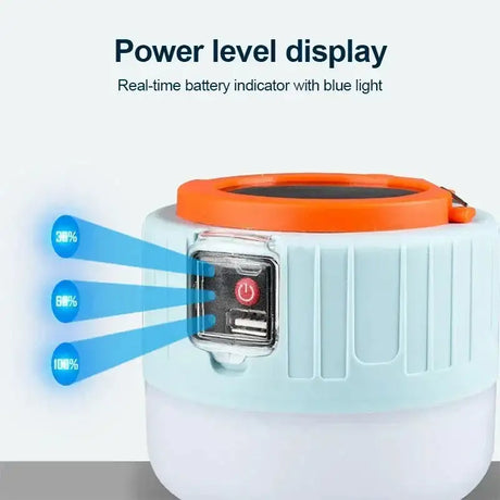 Powerful Solar LED Camping Lamp Waterproof Portable Lanterns Emergency Lights For BBQ Hiking USB Rechargeable Tent Lanterns - Lootquake