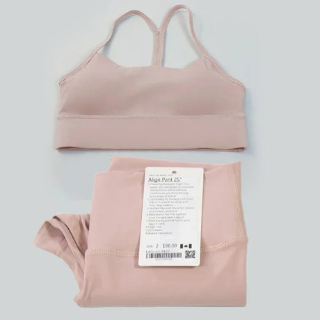 women 2 Pieces Yoga Set Women Sportswear Gym Top Y-shape Bra Fitness High Waist Leggings Workout Sports Clothes Tracksuits - Lootquake