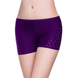 Belly Dance Safety Shorts Women's Belly Dance Clothes Leggings Tight-fitting Stretch Safety Pants with Diamonds Short Pants
