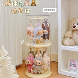 Labubu Pendant Display Box Rotating Transparent Labubu Doll Handmade Storage Display Stand Decorat Ornaments Collection Gifts
