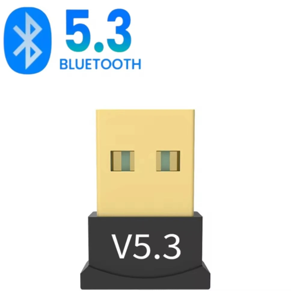 Adaptador USB Bluetooth 5.3 Adaptador inalámbrico Bluetooth 5.1 para PC Portátil Altavoz inalámbrico Receptor de audio Transmisor USB