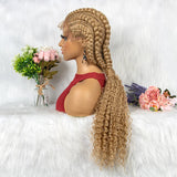 28" Blonde Crochet Braids Wig | Lace Front | Pre-Plucked Baby Hair