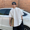 Spliced O Neck Short Sleeve Men T Shirt Summer Korean Harajuku Fashion Casual 2xl Oversized Clothing Black White Streetwear Tops - Lootquake
