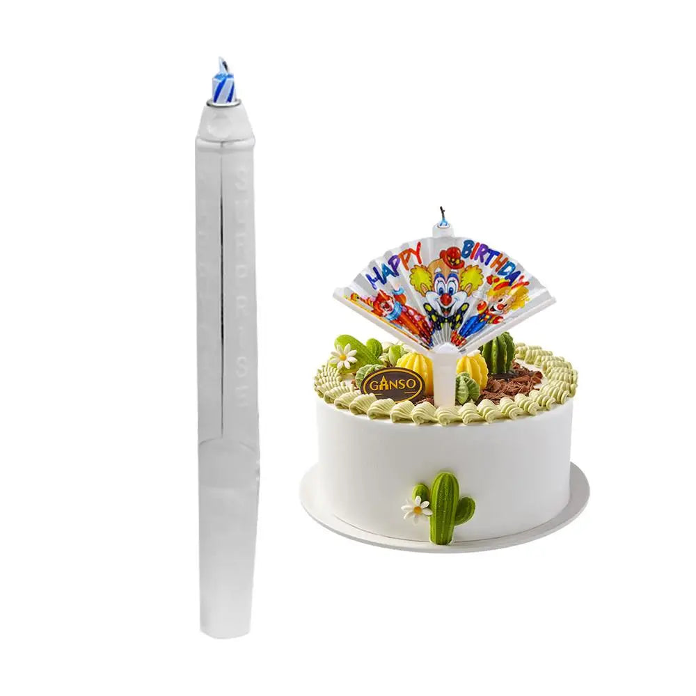 Bougie d'anniversaire en forme d'éventail, fournitures de bougies d'anniversaire, décoration de gâteau d'anniversaire, bougies amusantes pour la décoration du thème d'anniversaire
