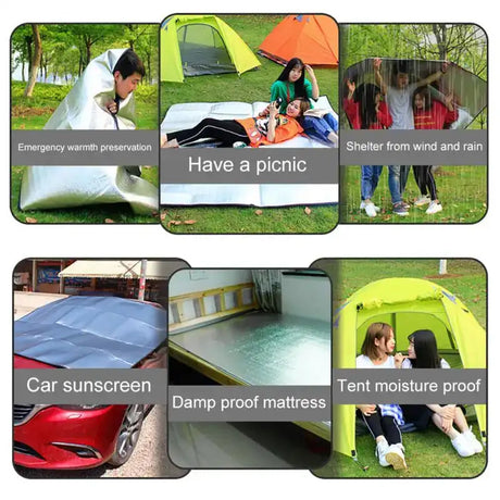 Waterproof Picnic Mat Beach Mattress Sleeping Pad Aluminum Foil EVA Foam Mat Outdoor Tent Footprint Ultralight Camping Mat - Lootquake