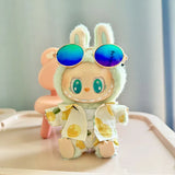 Labubu Doll Clothes Beach Resort Style Overalls Labubu Idol V1 V2 Dolls Clothing Accessories 15/17cm Plush Doll Universal
