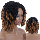 10" Short Dreadlock Wig | Afro Curly Twist | Faux Locs Braids | Heat Resistant | Black Women