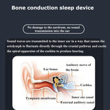 Enceinte sans fil à conduction osseuse Bluetooth 5.2, réduction du bruit sous l'oreiller, lecteur de musique stéréo avec lampe de poche, sommeil