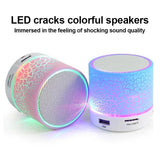 Mini altavoz Bluetooth inalámbrico con LED, tarjeta TF, subwoofer USB, sonido MP3 portátil, altavoz inalámbrico para teléfono inteligente