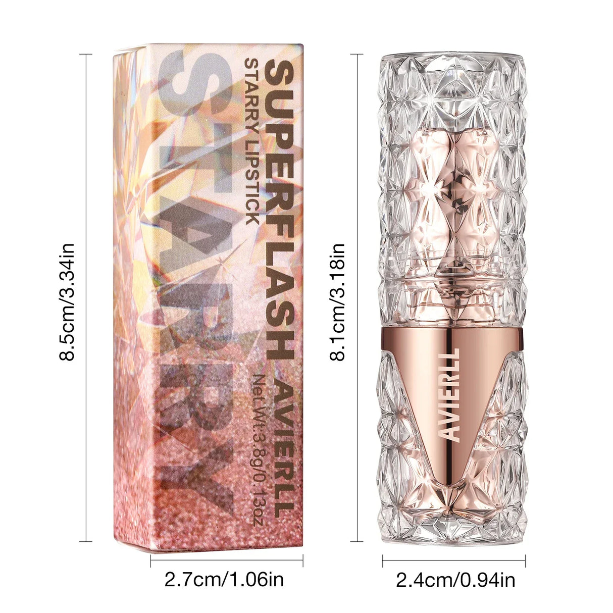Fine Glitter lipstick, Quicksand Gold Lipstick, Moisturizing Silky Mermaid Girl Pink, Long-Lasting Waterproof Grapefruit Orange