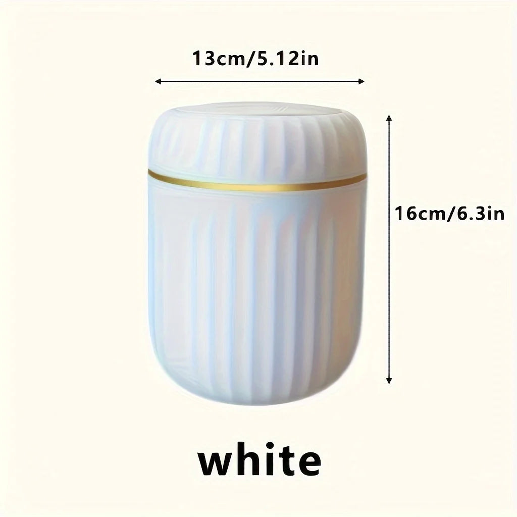 Mini bote de basura de escritorio con tapa, organizador de basura para dormitorio, oficina, escritorio, caja de almacenamiento de plástico duradero, suministros para el hogar