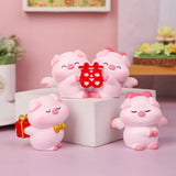 Crafts Resin Couple Piggy Ornament Cute Cartoon Pig Statue Creative Lovely Animal Sculpture Office