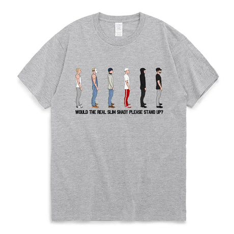 Eminem Slim Shady Graphic T-Shirt Detroit Rapper Hip Hop Punk Oversized T Shirts Men's Women's Fashion Vintage Oversized Tees - Lootquake