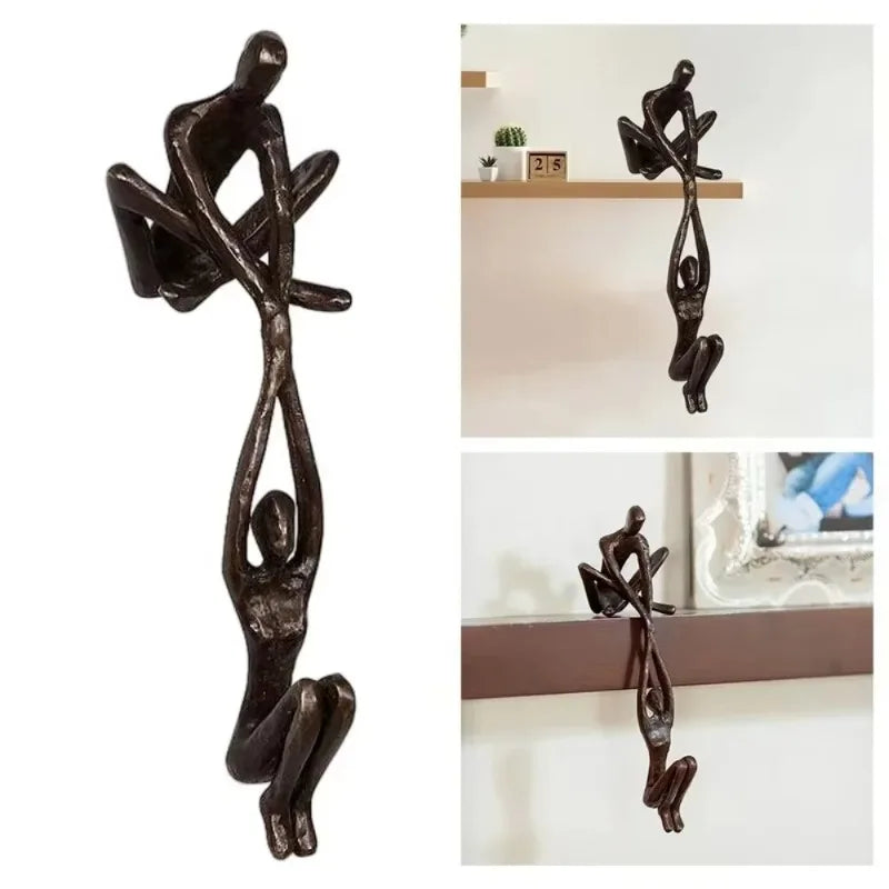 Figura de hombre levantando a mujer, estatua artística, escultura de amante, adorno para decoración de escritorio del hogar, escultura de pareja bailando, arte creativo.