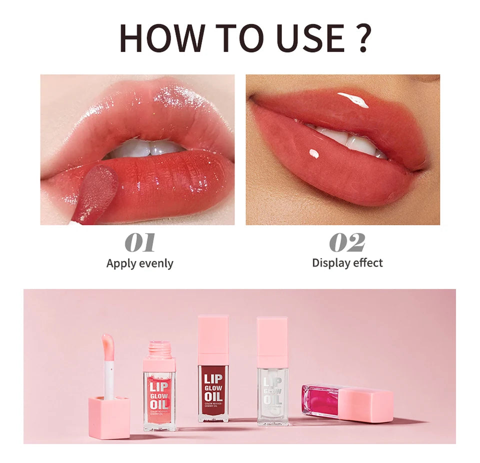 Lip Glow Oil Jelly Lip Gloss Set Long Lasting Permanent Lipstick Woman Tint for Lips Stick Free Shipping Lipgloss Glosses Stain
