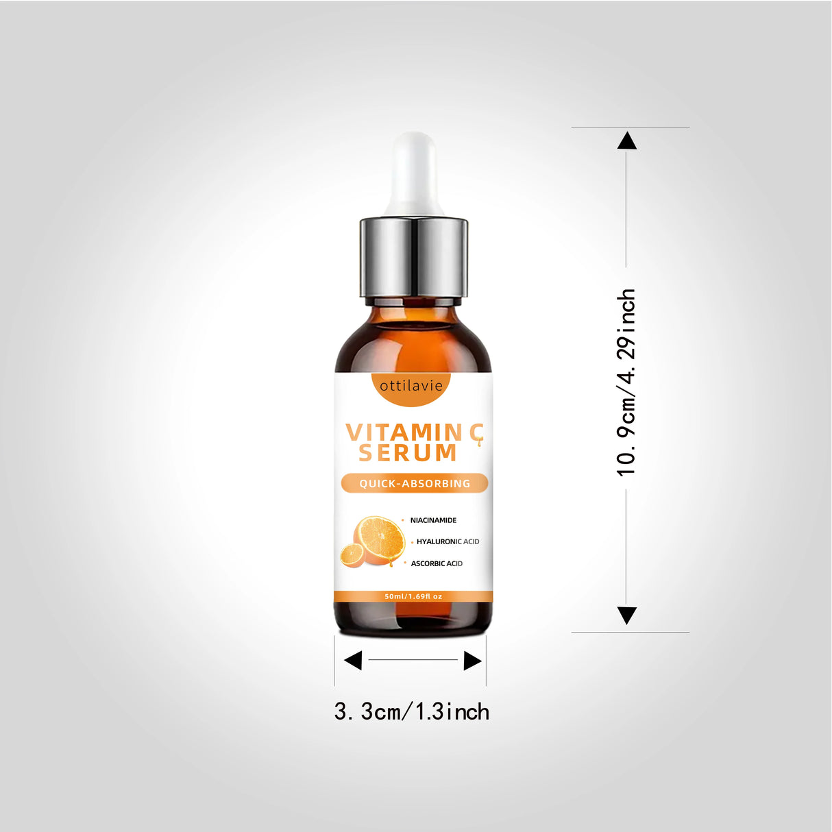 Vitamin C Serum with Hyaluronic Acid – Fast-Absorbing, Deep Hydration, Non-Greasy, 24-Hour Nourishment for Instant Glowing Skin