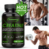 Creatine Monohydrate Capsules - Boosts Energy Levels, Builds Muscle Mass and Promotes Muscle Recovery - 120 Capsules