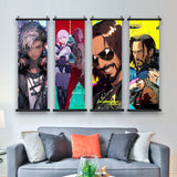 Papier peint de film cyberpunk, œuvre d'art murale, peinture sur toile, image imprimée, affiche suspendue, décoration de salle de jeux, maison