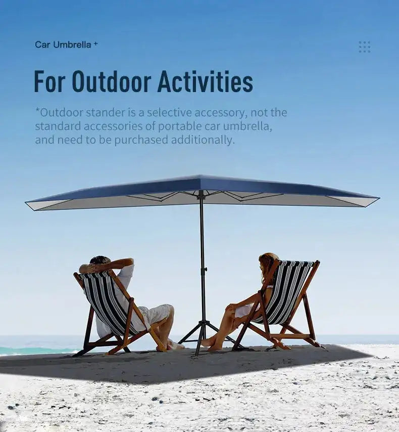 Car Umbrella Semi-Automatic Awning Tent Auto Smart Insulated Cover Outdoor Waterproof Folded Portable Canopy Cover Sun Shade - Lootquake