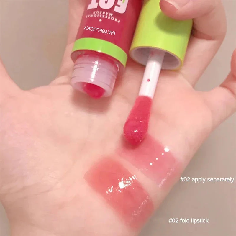 Glitter Lip Gloss Lip Plumper Moisturizing Makeup Nutritious Liquid Lipstick Transparent Cherry Mineral Non-stick Cup Lip Oil