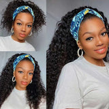 180% Density Kinky Jerry Curly Headband Wig | Glueless Peruvian Human Hair