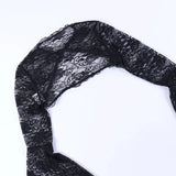 Lace Shrugs Sheer Crop Tops Long Bell Sleeves Cardigan Women Dark Gothic Wedding Punk Sexy Crochet Bolero Cover Up Shirt - Lootquake