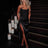 Satin Shiny Sequins Party Long Dress Women Sexy Strapless Sleeveless Backless High Split Dresses 2025 INS Lady Evening Gown - Lootquake