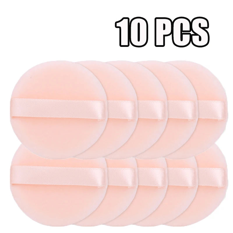 Lot de 100 houppettes rondes en velours pour poudre libre, douces et lavables, pour fond de teint, cosmétiques, outil de maquillage professionnel