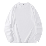 Men's Spring and Autumn New Long Sleeve T-shirt Simple and Fashionable Versatile Round Neck Underlay Top - Lootquake
