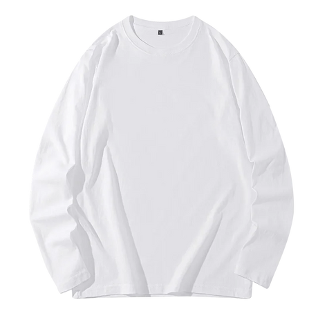 Men's Spring and Autumn New Long Sleeve T-shirt Simple and Fashionable Versatile Round Neck Underlay Top - Lootquake