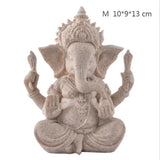 Sandstone Crafts Sculpture, Sitting Meditation, Buddha Statue, Elephant Ganesha Sculpture, Incense Burner, Feng Shui Decoration,
