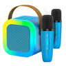 Máquina de karaoke Bluetooth 5.3 con micrófono inalámbrico y luces LED ajustables, mini altavoz para niños y adultos.