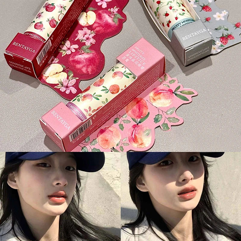 Korean Lipstick Colored Moisturizing Lip Balm Lines Moisturizing And Lip Anti-chapping Fade Nourishing Fruity Crystal Lipstick