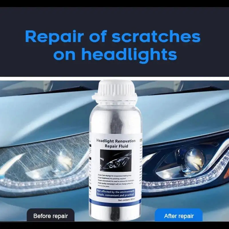 Car Headlight Polish Restoration Kit Car Headlamp Repair Renovation Kit 100ml Car Headlights Liquid Polymer Clean Auto Tool Set - Lootquake