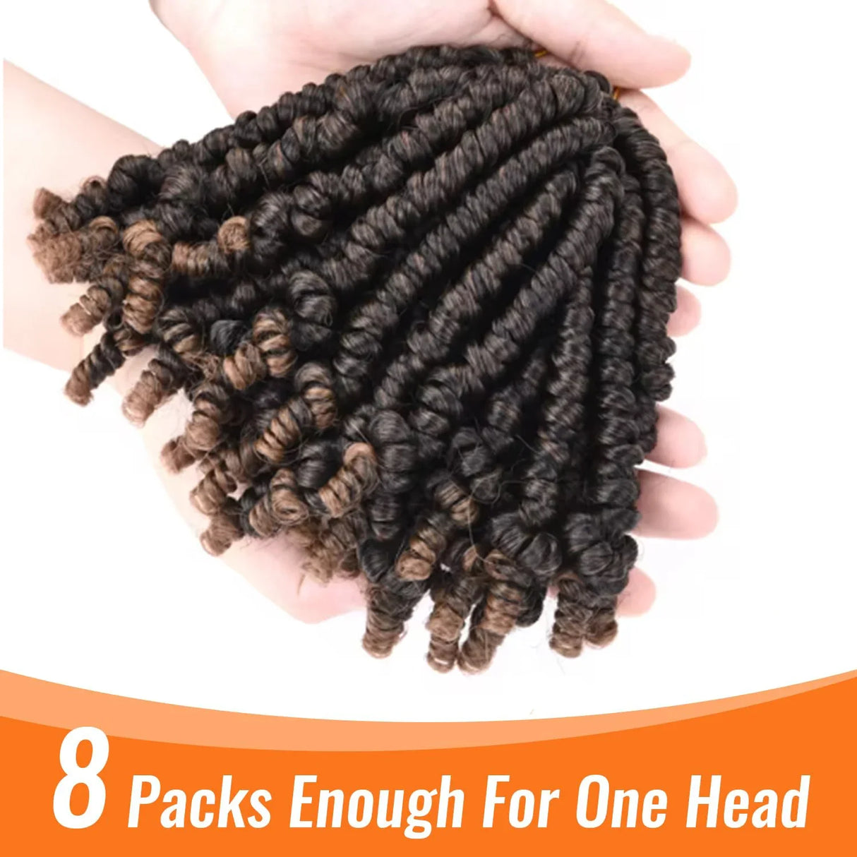 Bob Spring Twist Crochet Hair | Pre-Twisted Passion Twists | Pre-Looped Braids | 6-8 Inch | 20 Strands/Pack