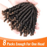 Bob Spring Twist Crochet Hair | Pre-Twisted Passion Twists | Pre-Looped Braids | 6-8 Inch | 20 Strands/Pack