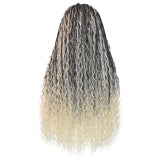 32" Bohemian Twist Braided Full Lace Wig | Curly Ends | Lightweight Synthetic Braids | Black Women